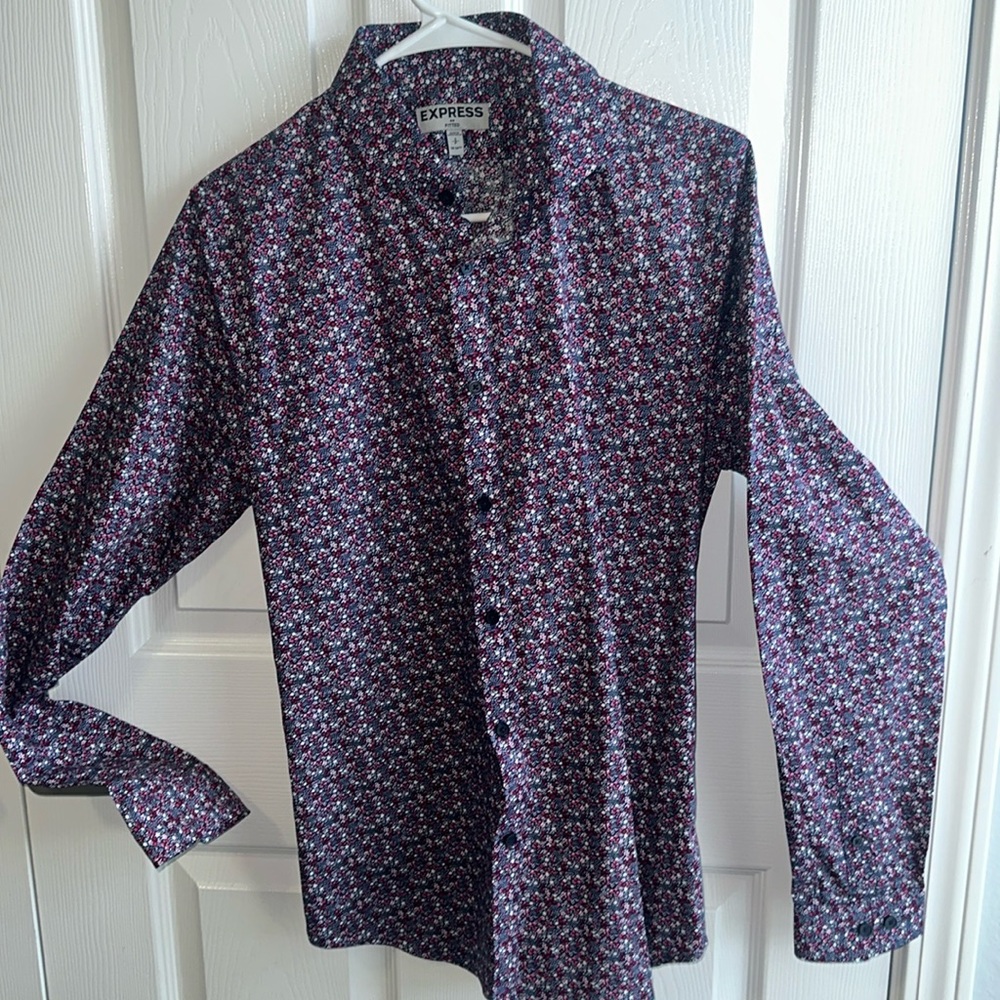 Express Long Sleeve Button Down Fitted